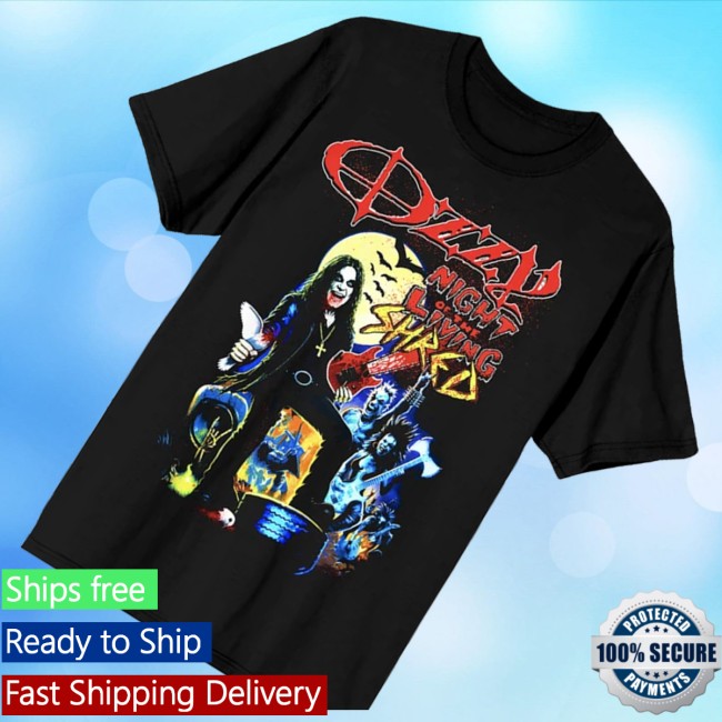 Ozzy Osbourne Official Store Night Of Living Shred Black Tee